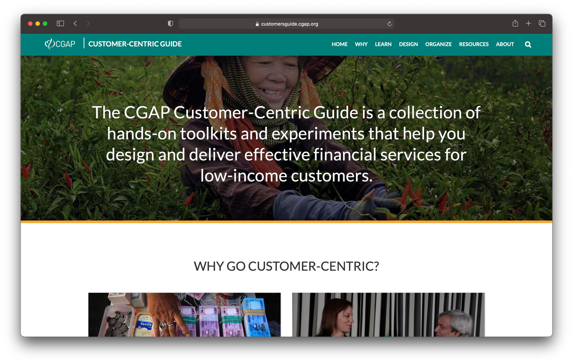 Customer Centric Guide Landing Page Screenshot